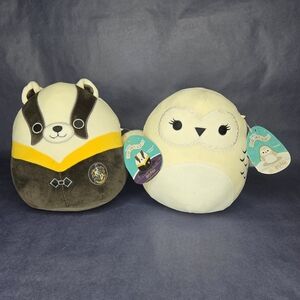 Harry Potter Squishmallows Plush Duo - Badger & Owl.
